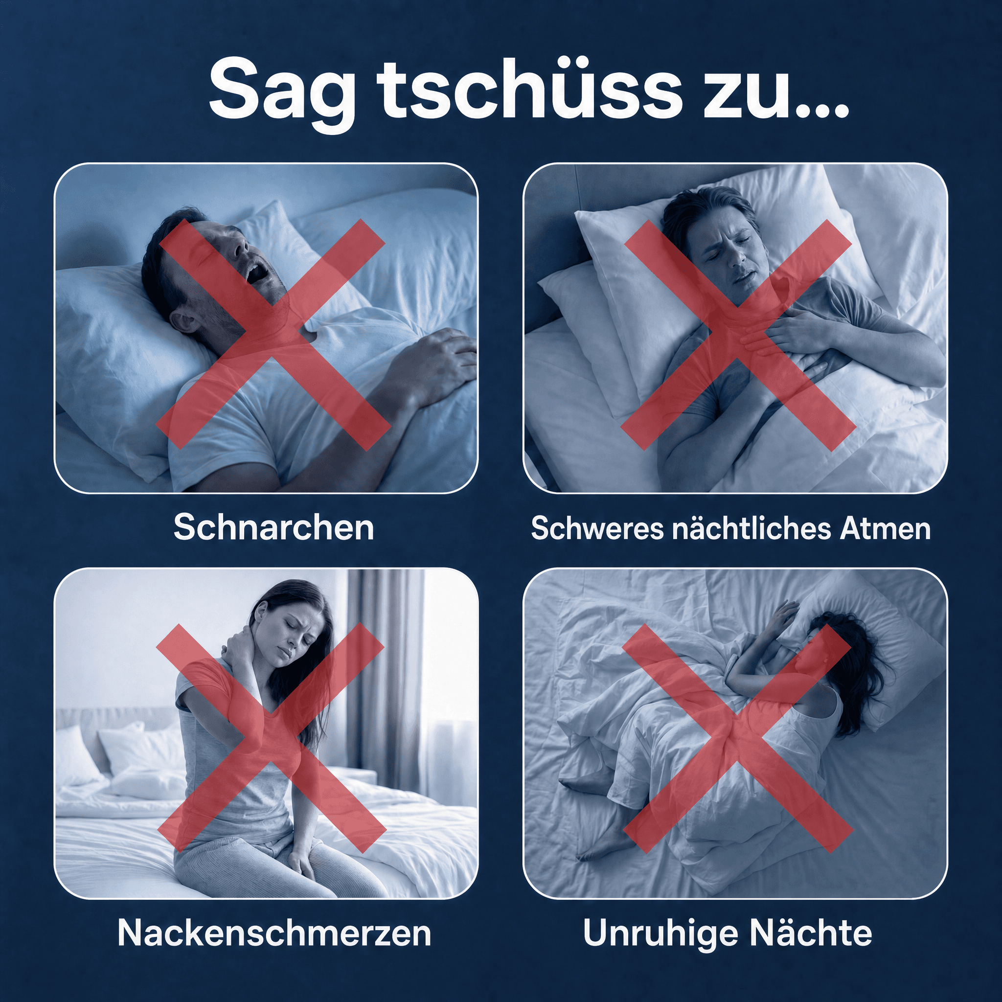 Seitenprofil des ergonomischen Kissens mit 5 separaten Stützzonen