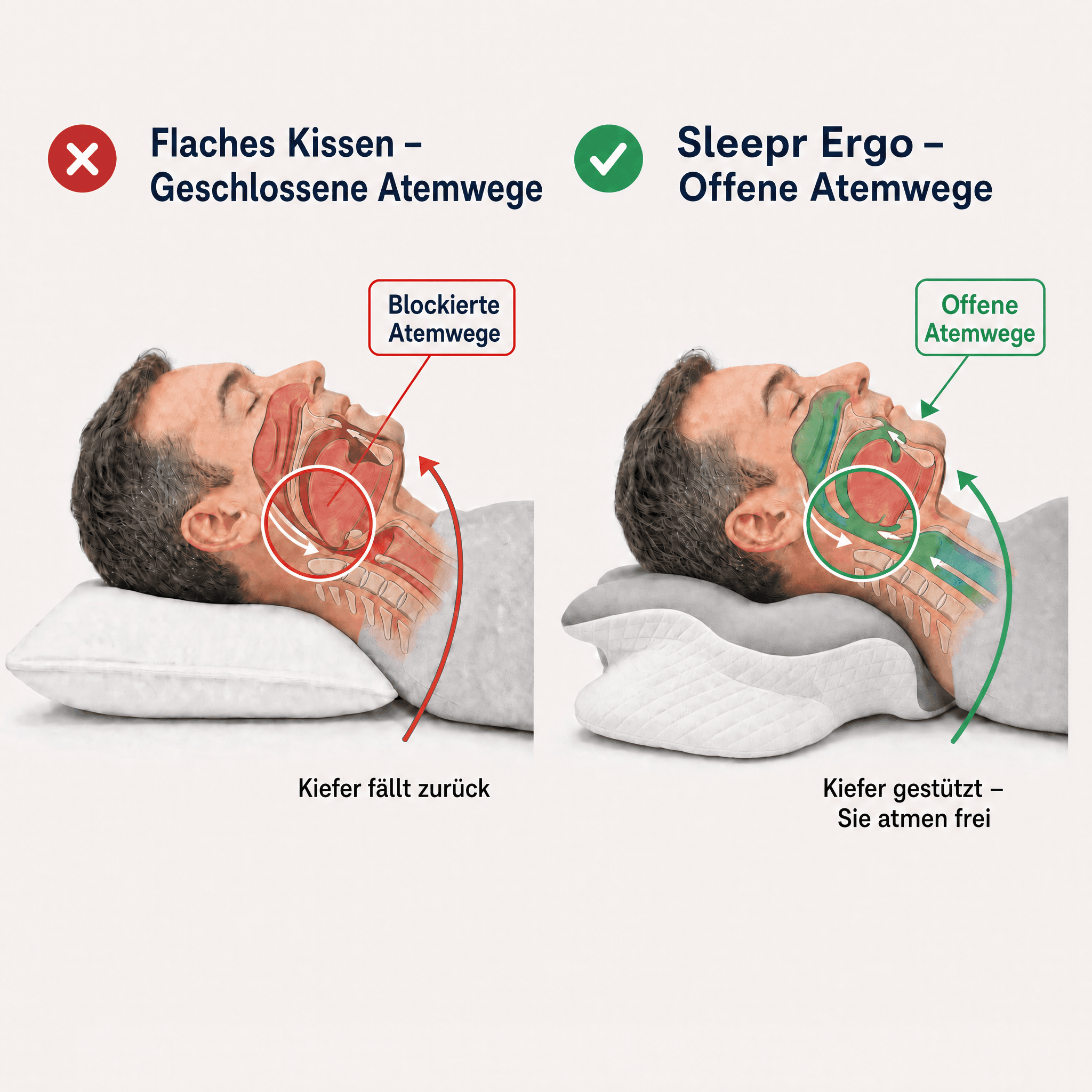 The Sleepr ergonomisches Kissen in Markenverpackung